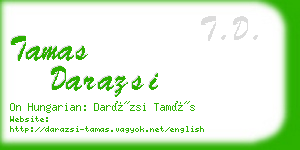 tamas darazsi business card